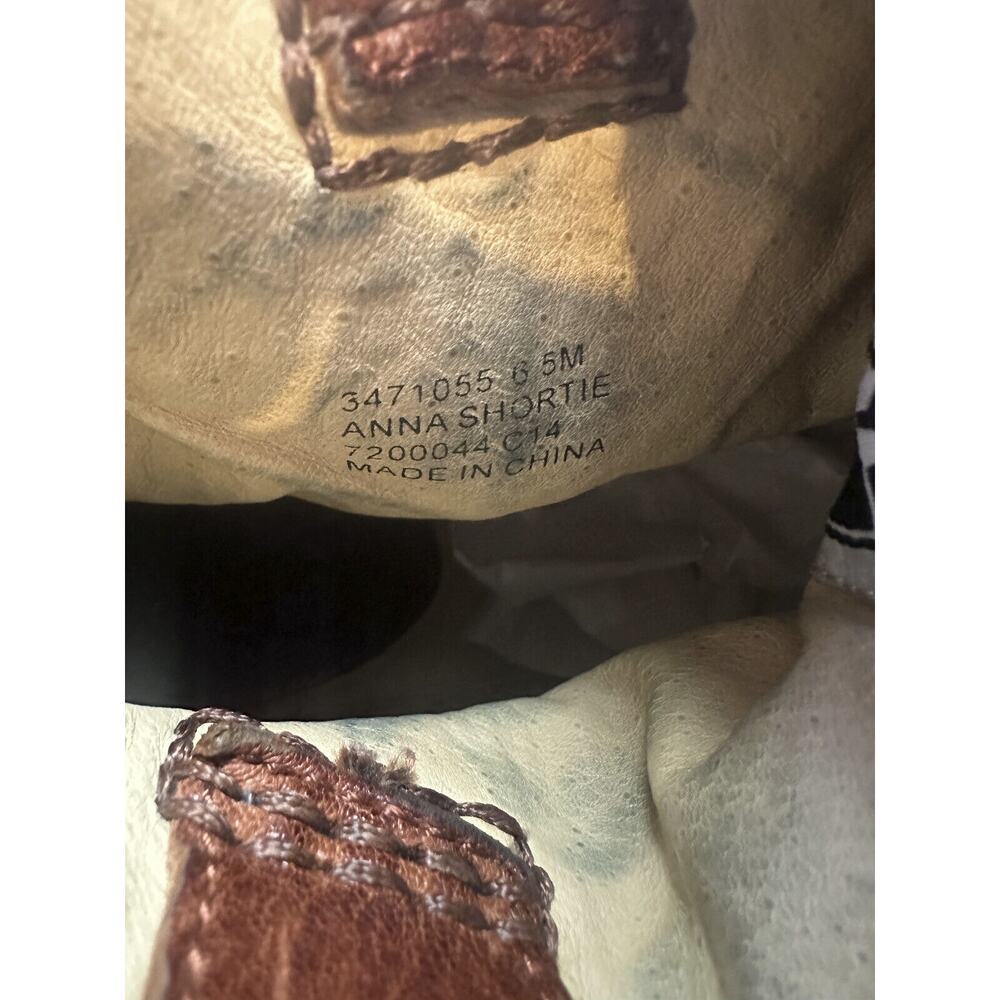 Frye Anna Shortie Leather Pull On Ankle Boots Camel Brown Size 6.5 M 3471055 - Picture 15 of 16